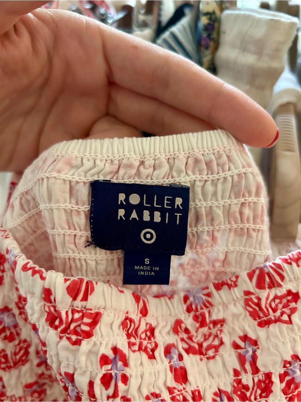 Roller Rabbit White Dress with Red Floral Print - Picture 2 of 2